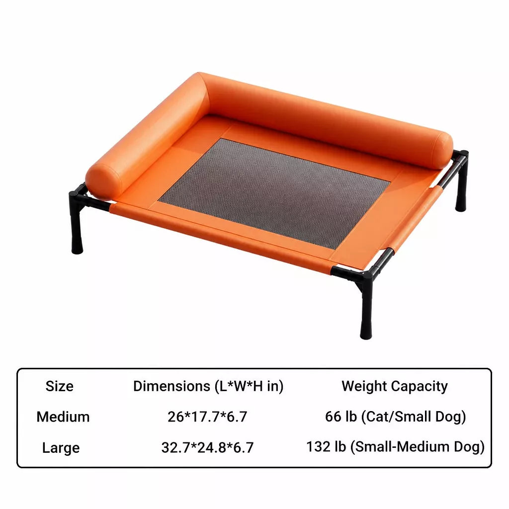 Raised Cot-Style Pet Bed for Small to Medium Dogs and Cats