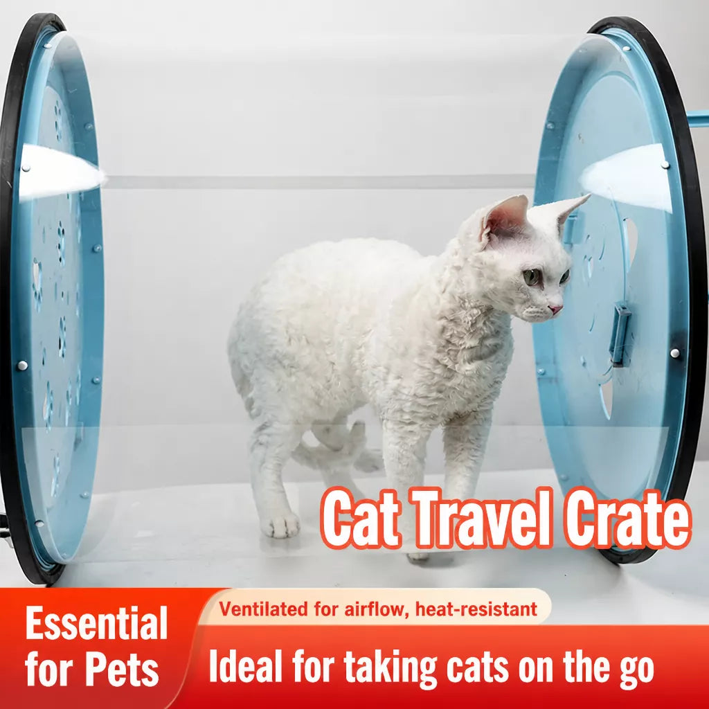 Transparent Rolling Cat Carrier