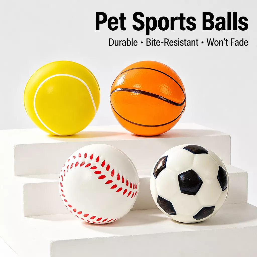 Cat Sports Ball Toys with Teaser Wand