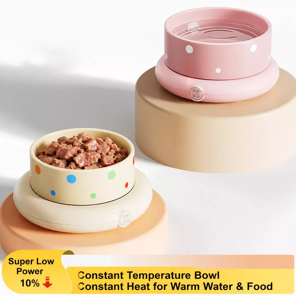 Ceramic Polka Dot Pet Bowl