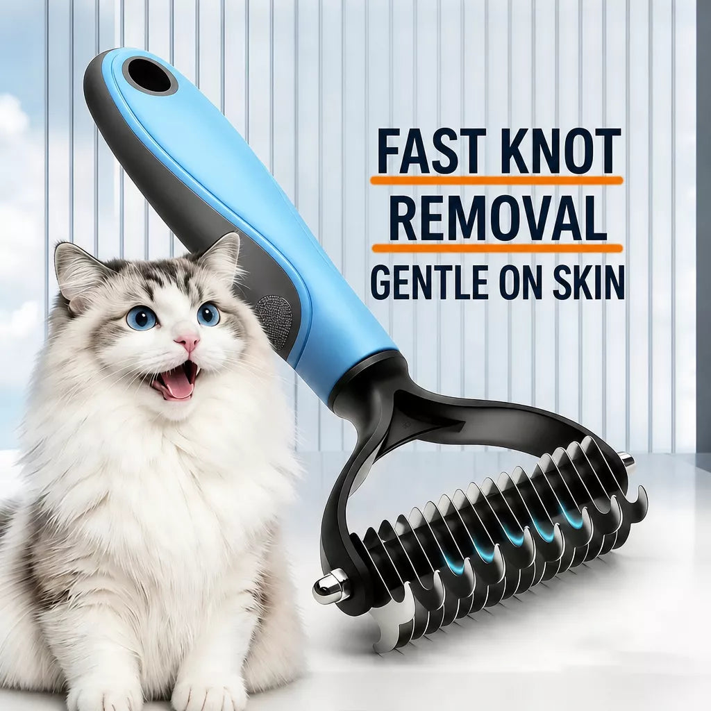 Pet Grooming Comb for Dogs and Cats – Detangling & Deshedding