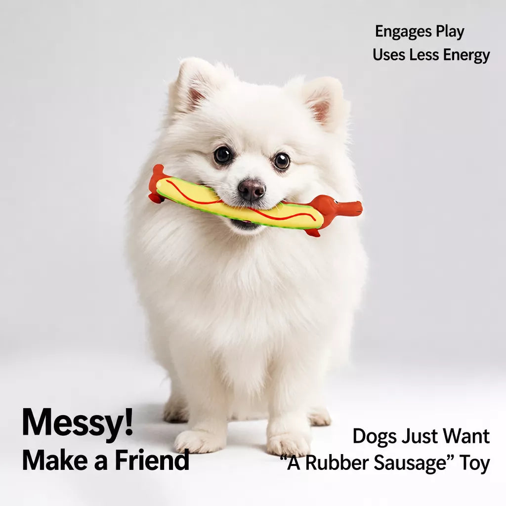 Long Latex Squeaky Dog Toy for Small and Medium Dogs