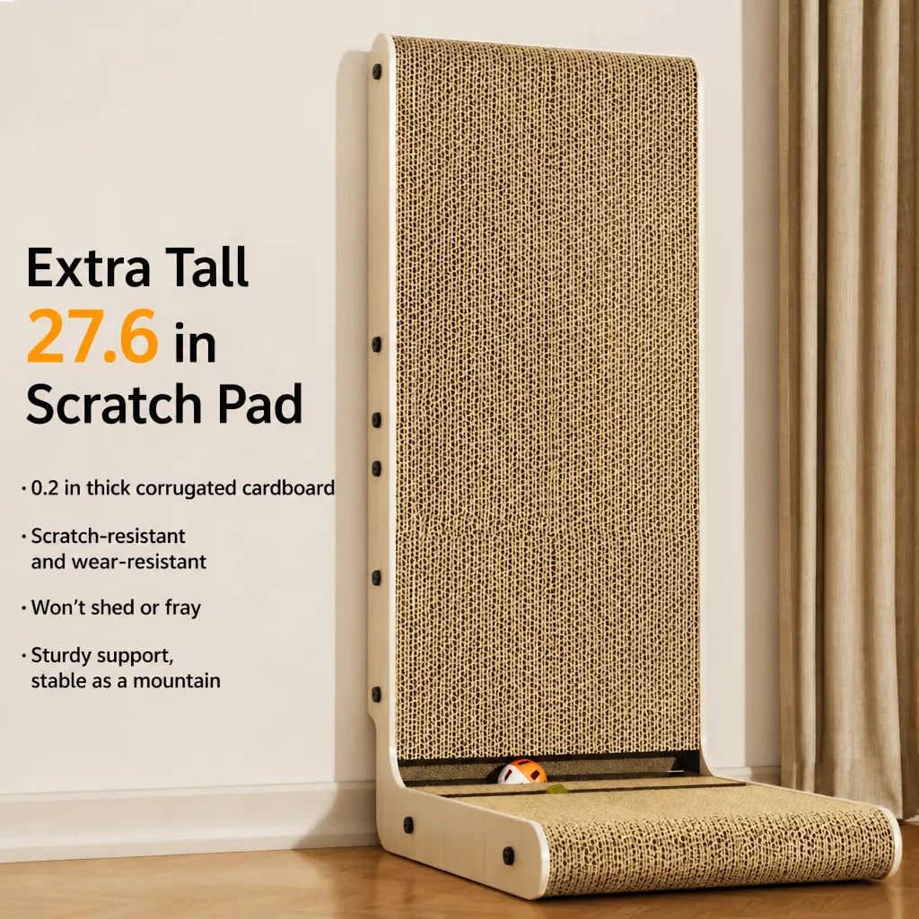 L-Shaped Kraft Paper Cat Scratcher