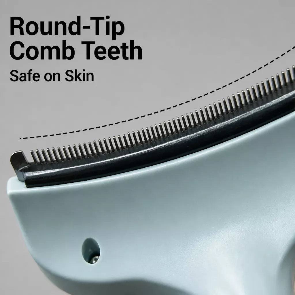 Blade-Free Undercoat Grooming Comb for Cats and Dogs