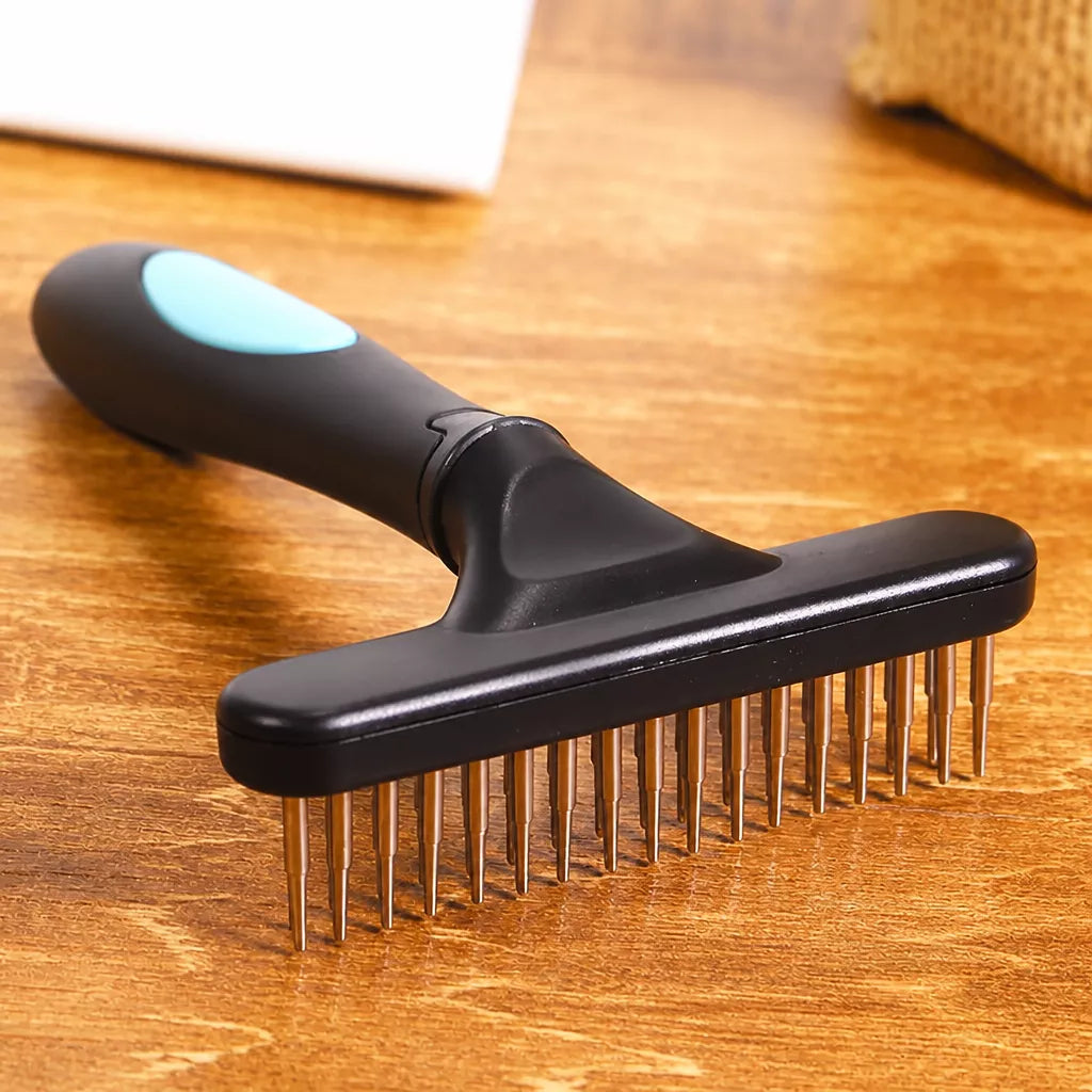 Long-Hair Dog Deshedding Rake Brush