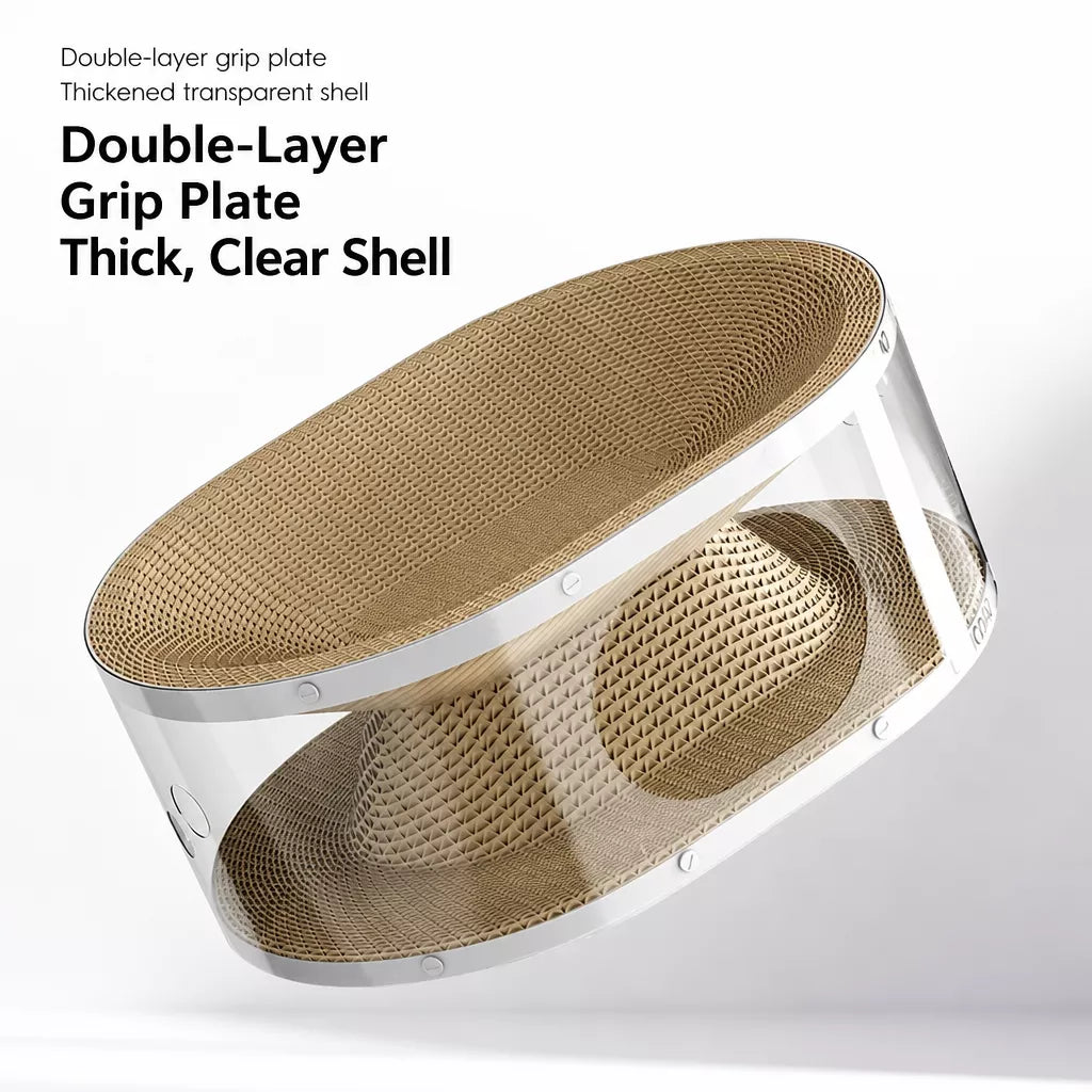 2-in-1 Corrugated Cardboard Cat Scratcher & Tunnel Bed