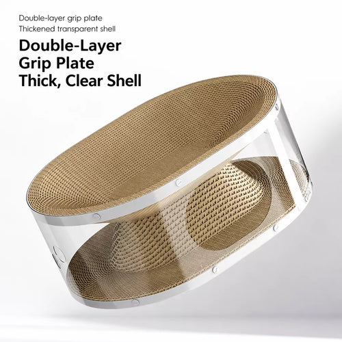 2-in-1 Corrugated Cardboard Cat Scratcher & Tunnel Bed