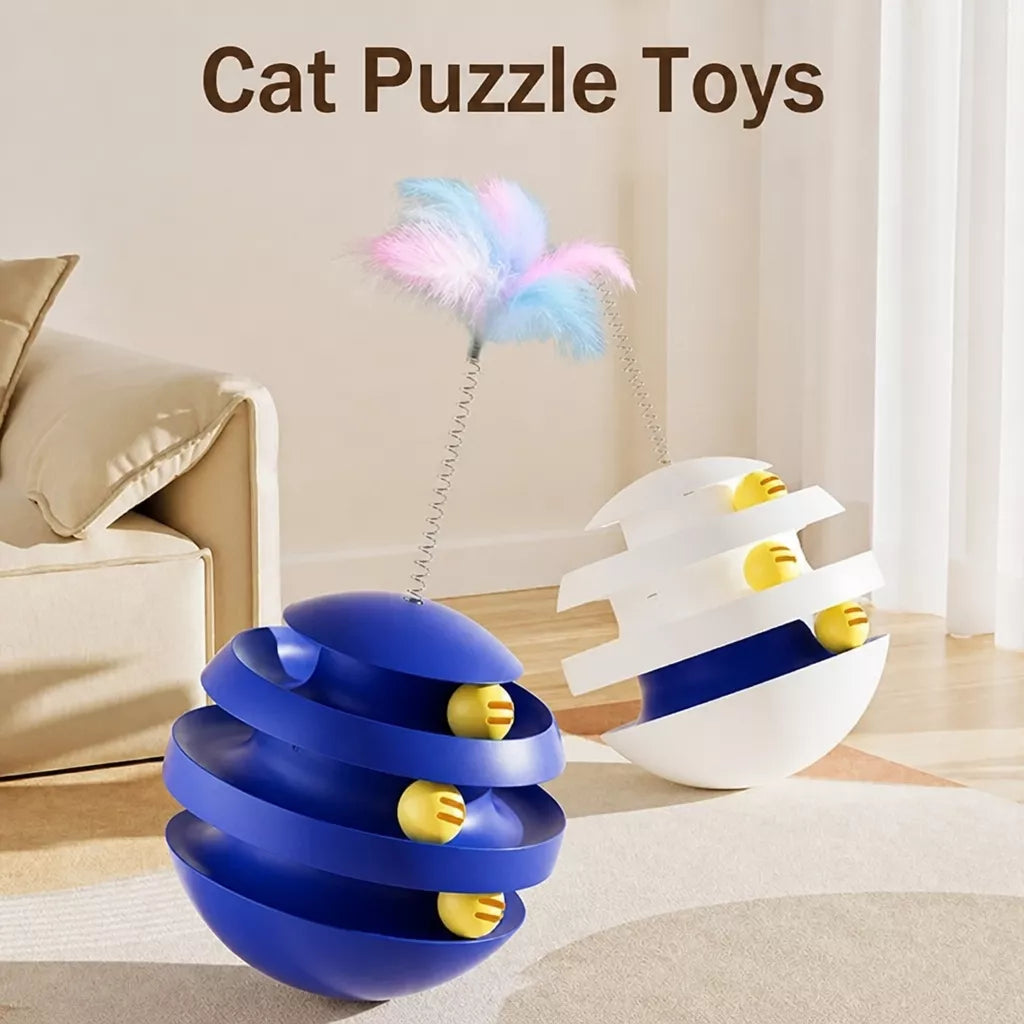 3-Tier Interactive Cat Turntable Toy