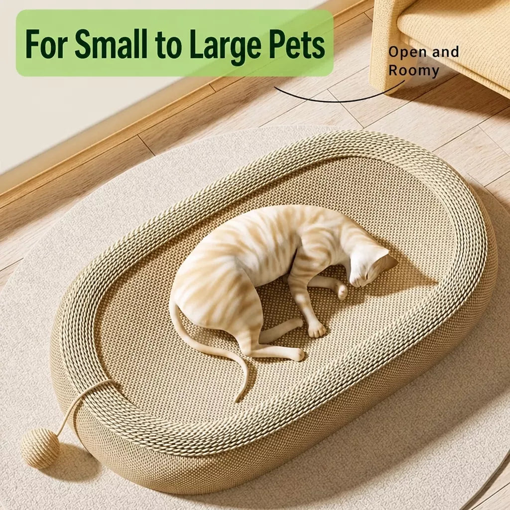 Sisal Cat Scratcher with Interactive Toy