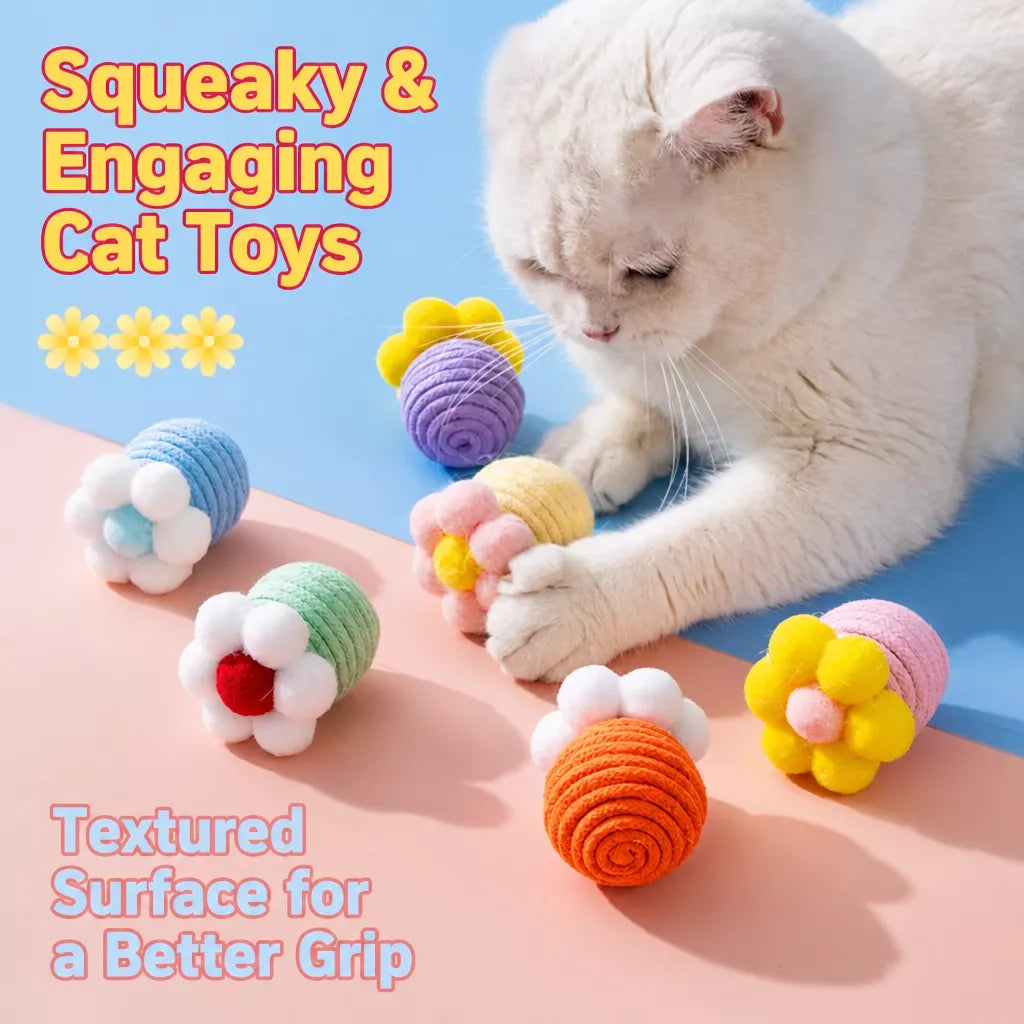 Flower Bell Ball Cat Toy