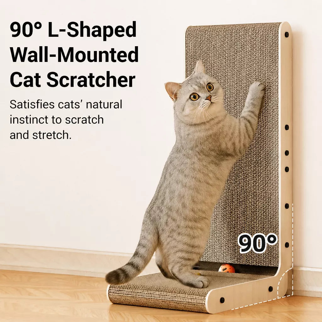 L-Shaped Kraft Paper Cat Scratcher