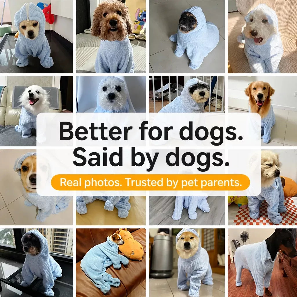 Pet Absorbent Towel Robe for Dogs and Cats