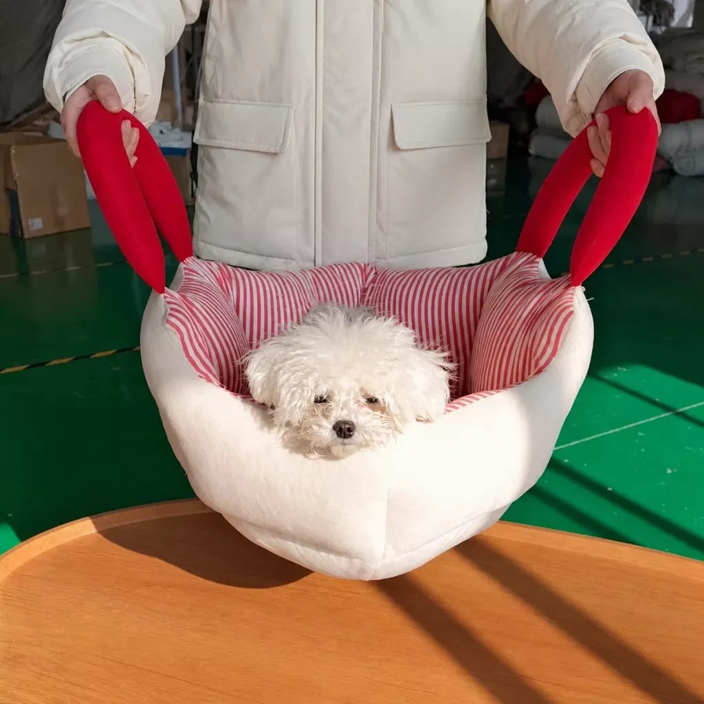 Portable Polyester Pet Bed with Carry Handle