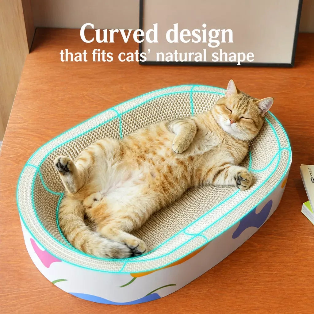 Corrugated Cardboard Cat Scratcher Bed