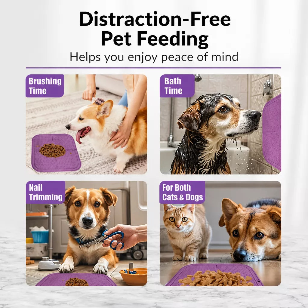 Silicone Slow Feeder Lick Mat for Dogs and Cats