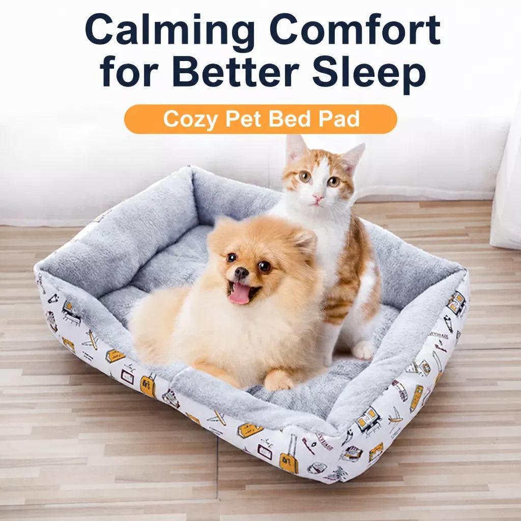 Rectangular Pet Bed for Dogs and Cats