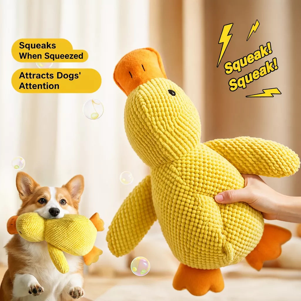 Plush Squeaky Duck Toy for Dogs and Cats