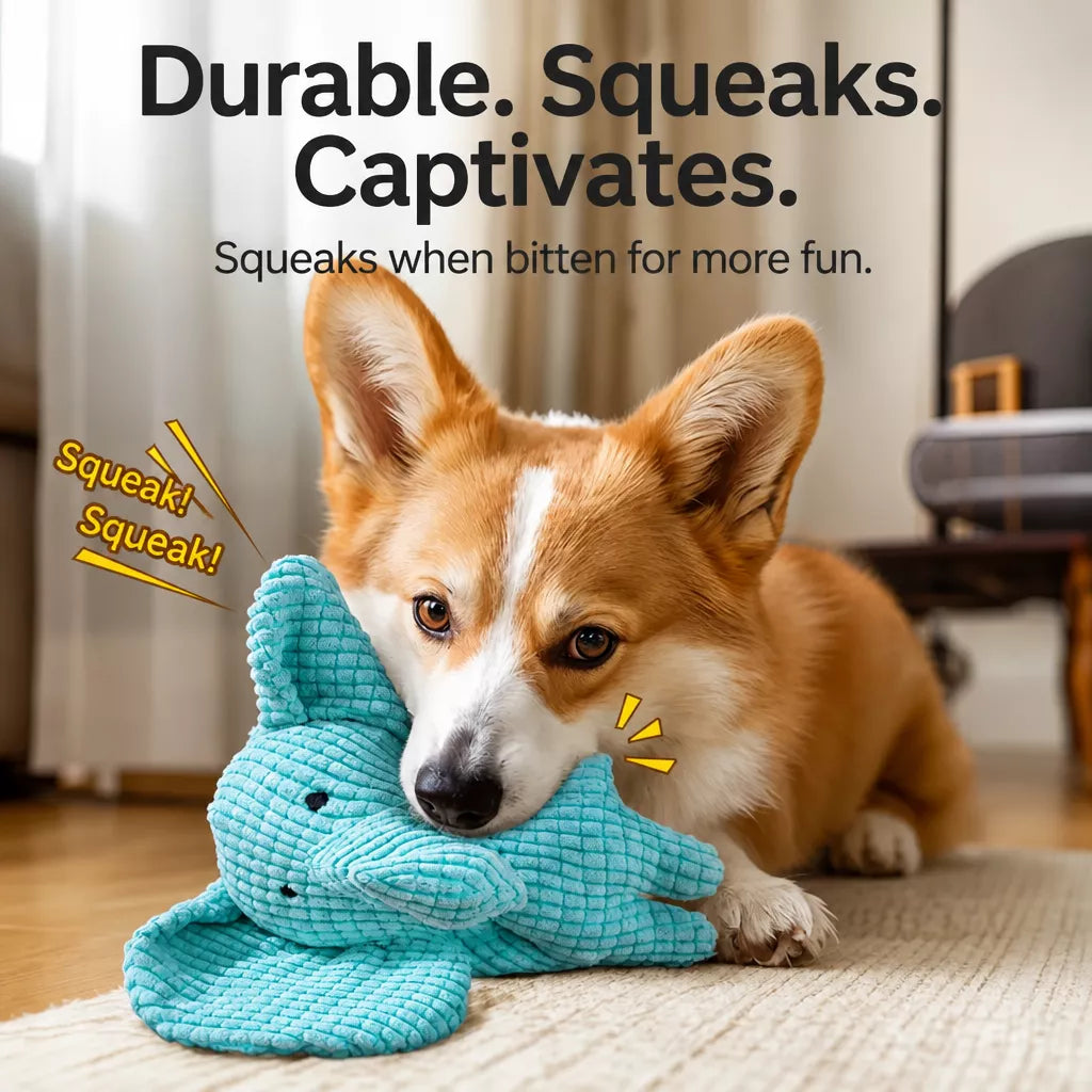 Squeaky Dog Toys with Balls, Rope Toys and Flying Discs