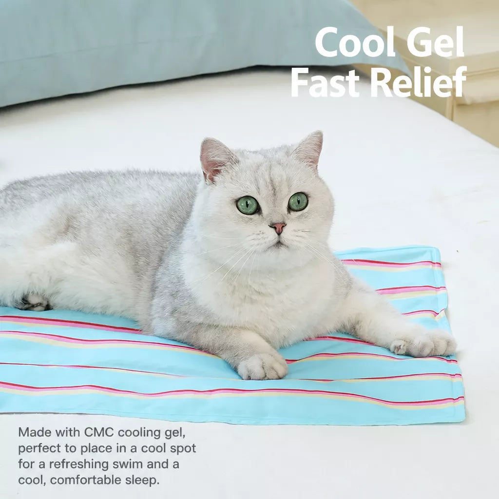 Striped Gel Pet Mat for Dogs and Cats