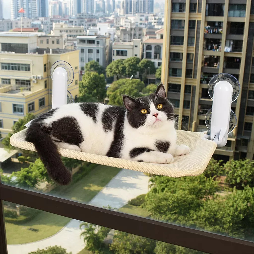 Window-Mounted Cat Hammock with Suction Cups