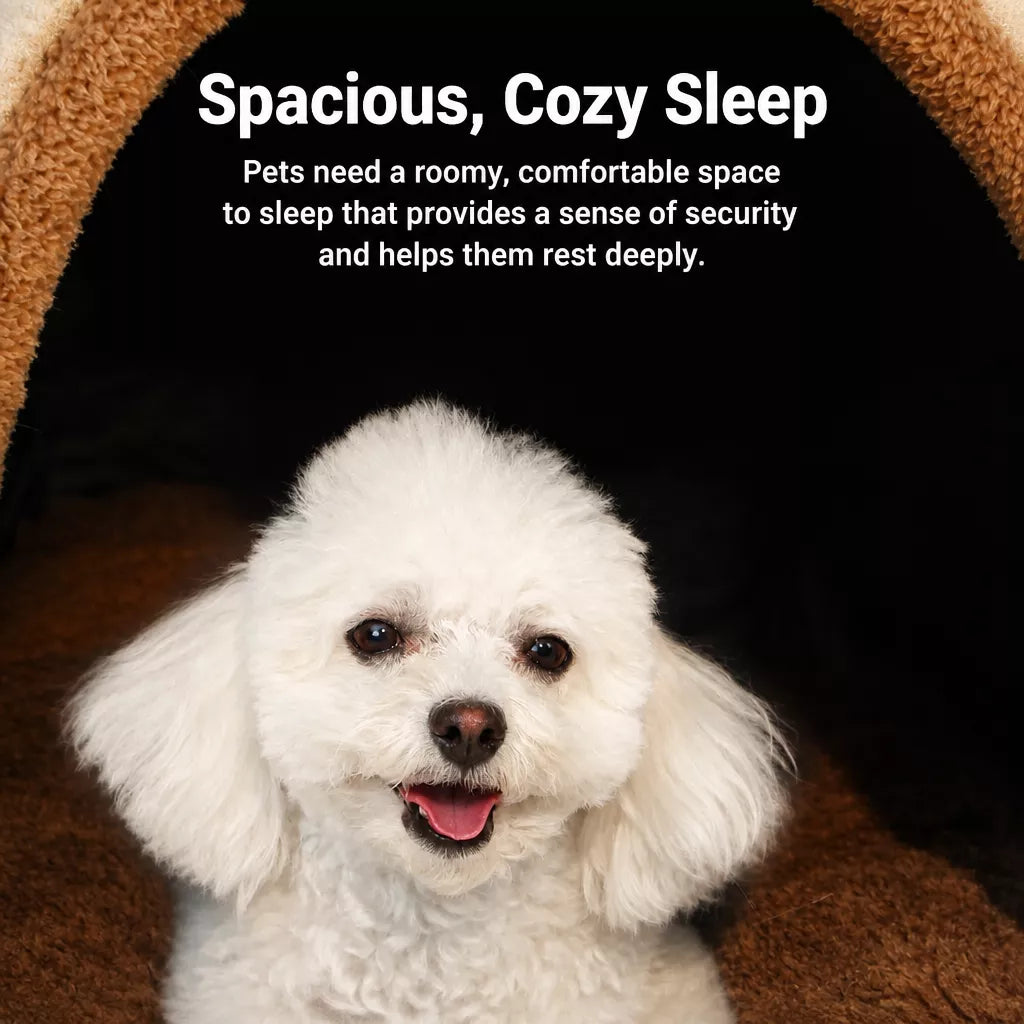 Enclosed Washable Pet Bed for Dogs and Cats