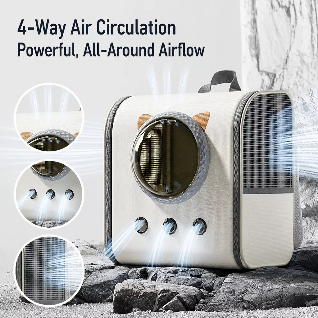 Capsule Window Pet Carrier Backpack for Cats and Dogs