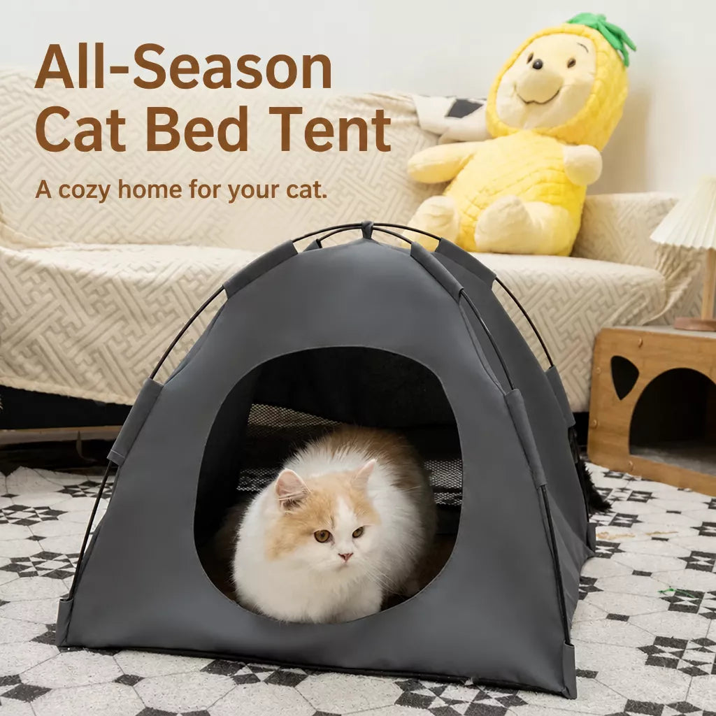 Portable Enclosed Pet Tent Bed with Ventilated Design