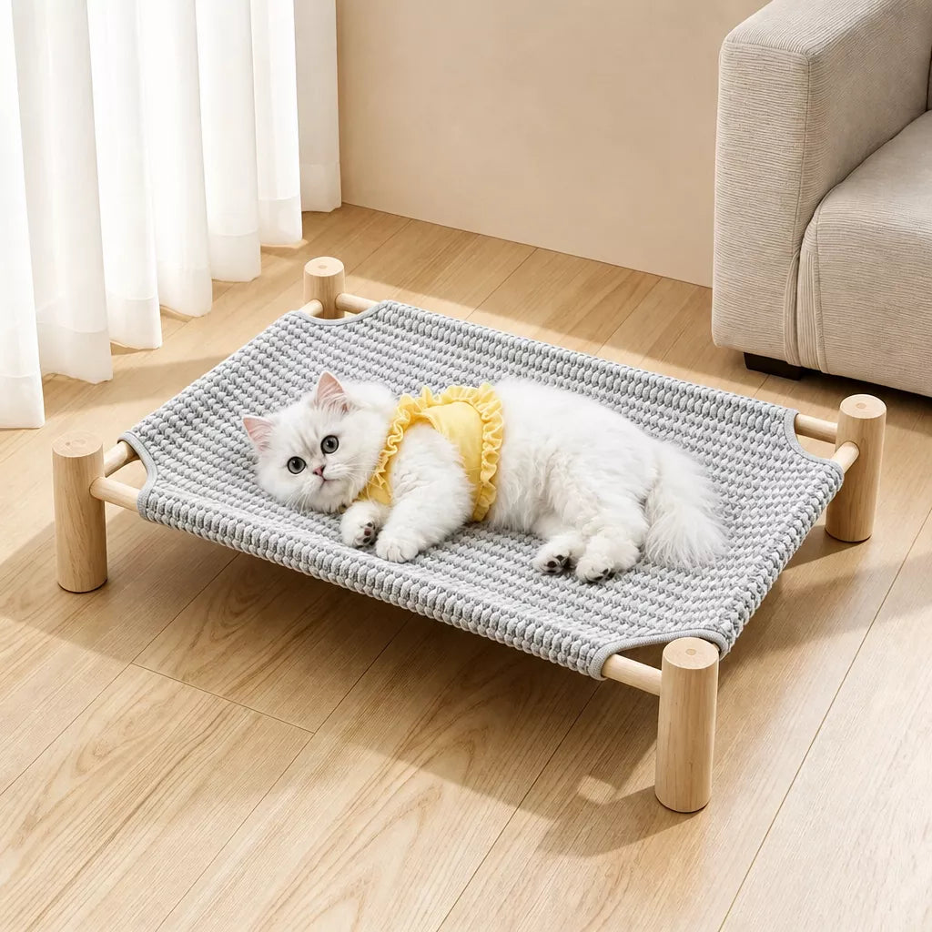 Woven Cat Bed with Scratching Surface