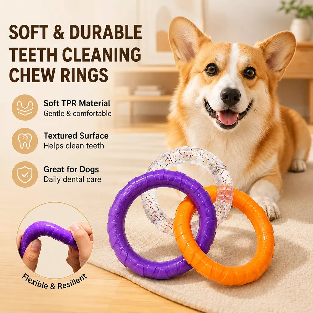 Interactive Dog Tug Ring Toy