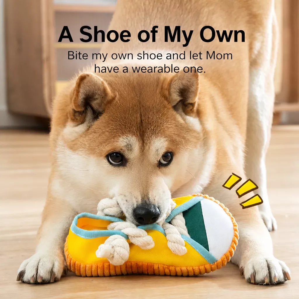 Squeaky Slipper Dog Toy in Oxford Cloth