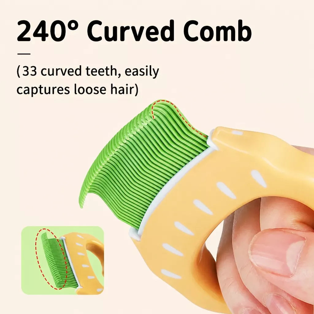 Shell-Shaped Pet Deshedding Comb
