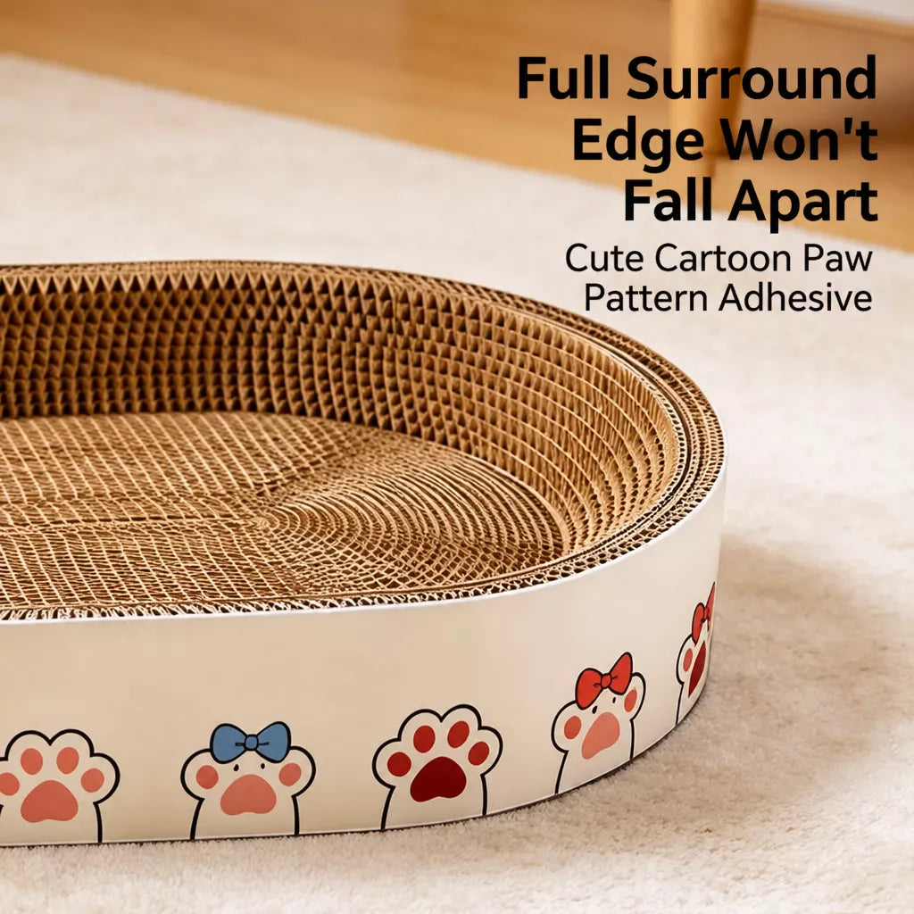 Corrugated Cardboard Cat Scratcher Bed