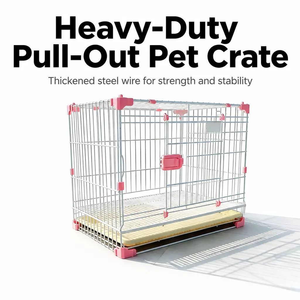 Stackable Metal Dog Crate with Sliding Door