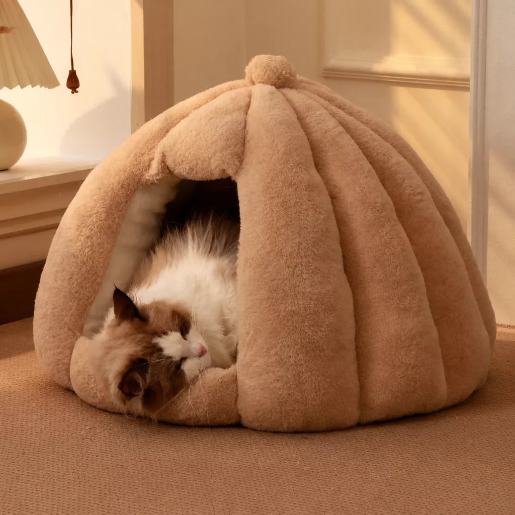 Enclosed Pet Tent Bed for Cats and Small Dogs