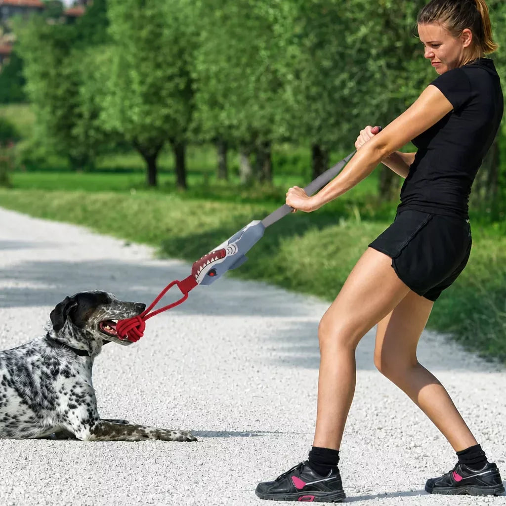 Interactive Squeaky Rope Tug Toy for Medium and Large Dogs