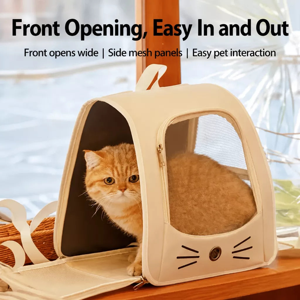 Pet Backpack Carrier with Panoramic Window for Cats & Small Dogs