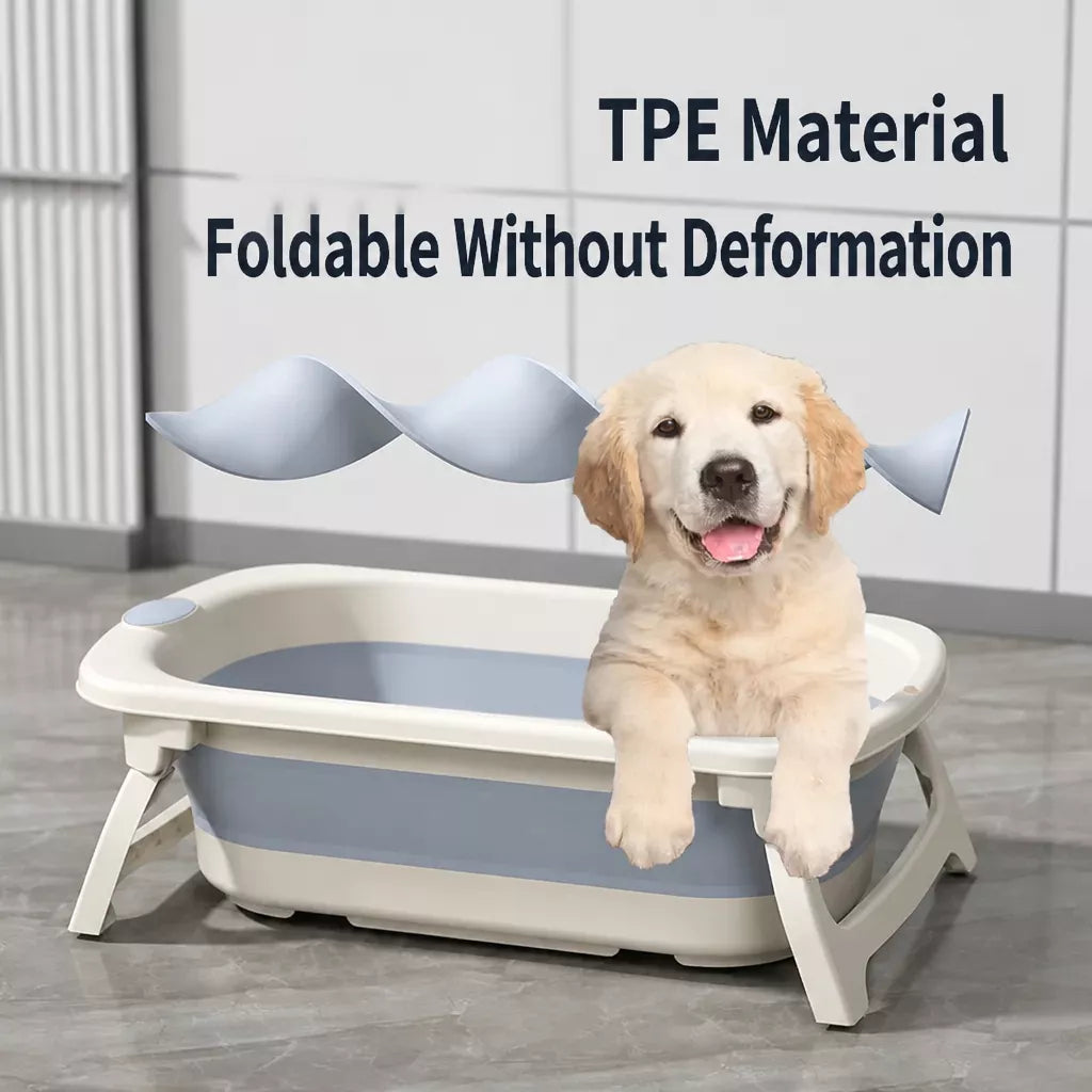 Foldable Pet Bath Tub for Dogs and Cats