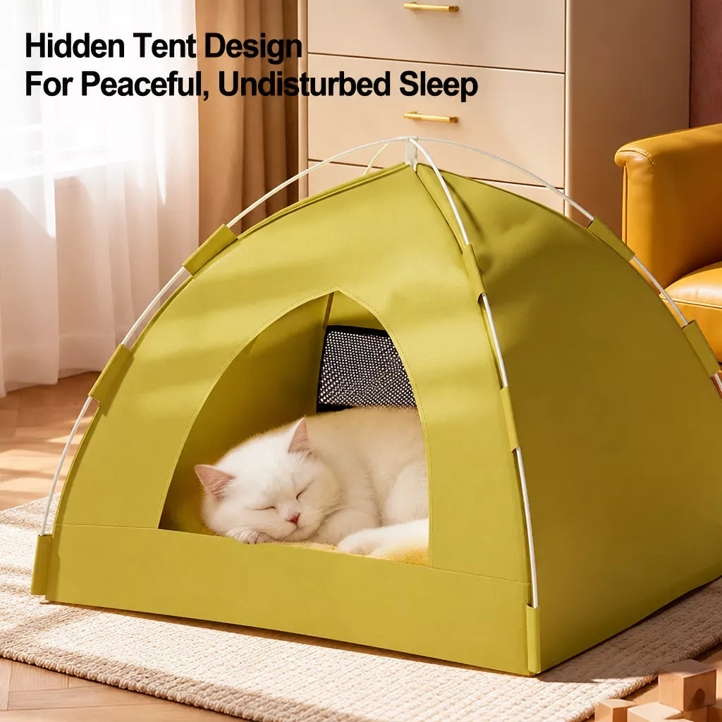 Tent-Style Pet Bed with Removable, Washable Cover