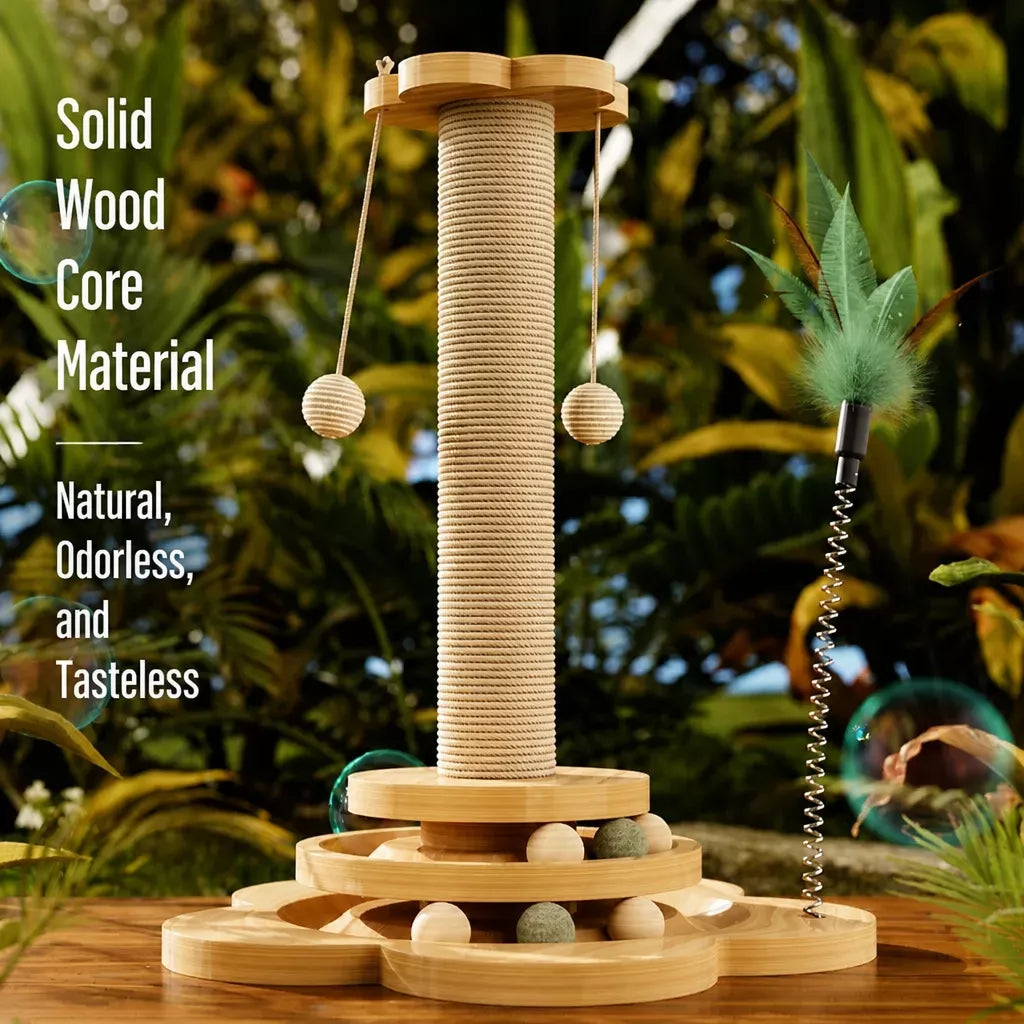 Vertical Cat Scratching Post and Climbing Tower