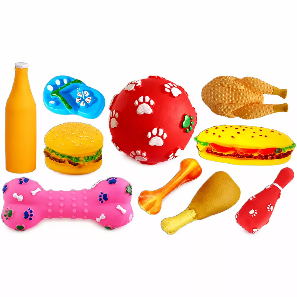 Latex Squeaky Dog Toys for Small Dogs