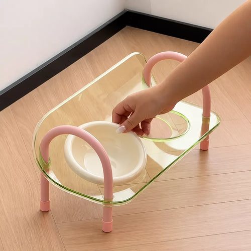 Ceramic Double-Bowl Slow Feeder Set for Pets