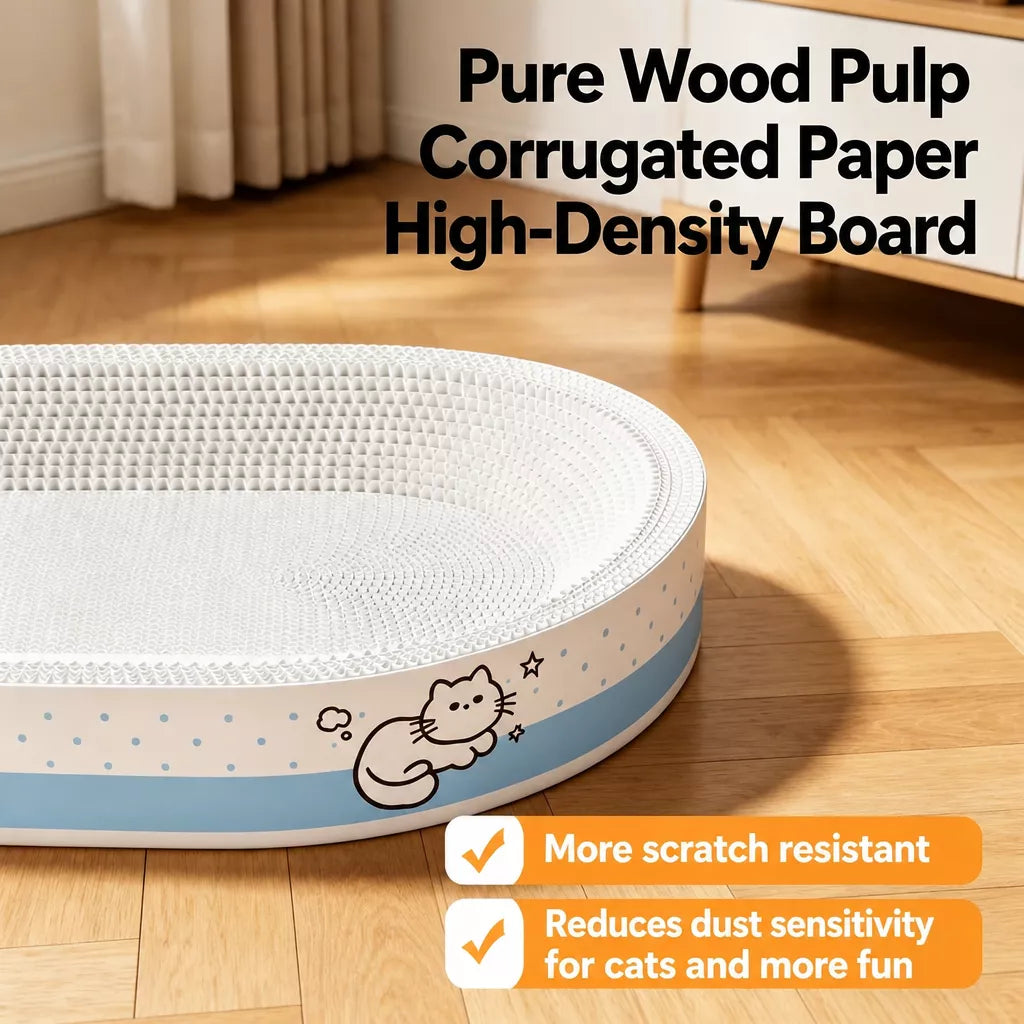 Corrugated Cardboard Cat Scratcher Bed