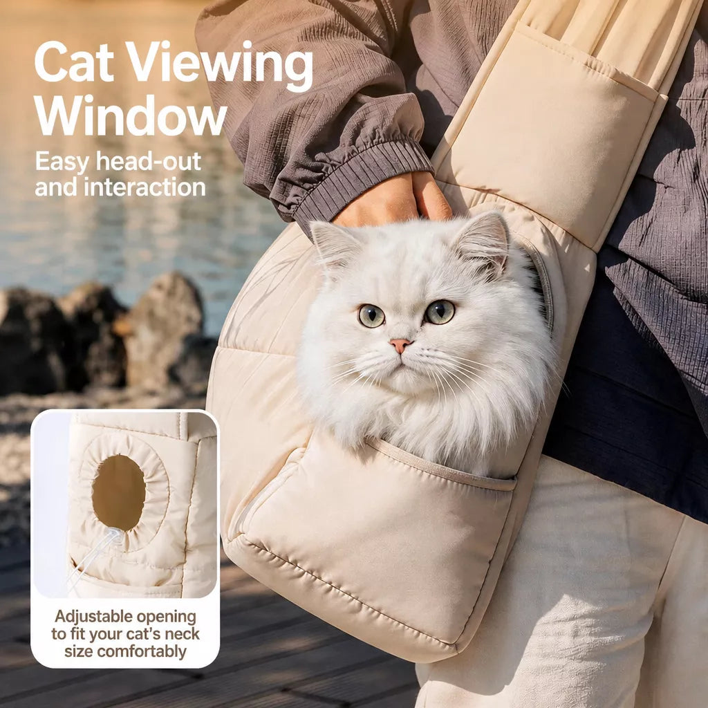 Portable Sling Carrier for Cats and Small Dogs