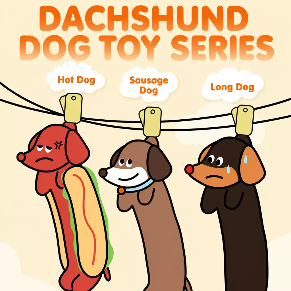 Long Latex Squeaky Dog Toy for Small and Medium Dogs