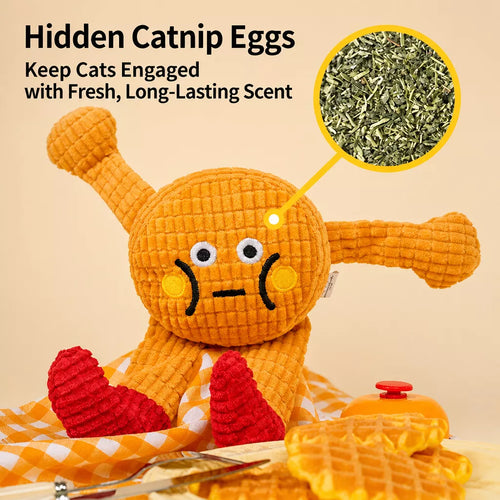 Catnip Squeaky Fleece Pet Toy