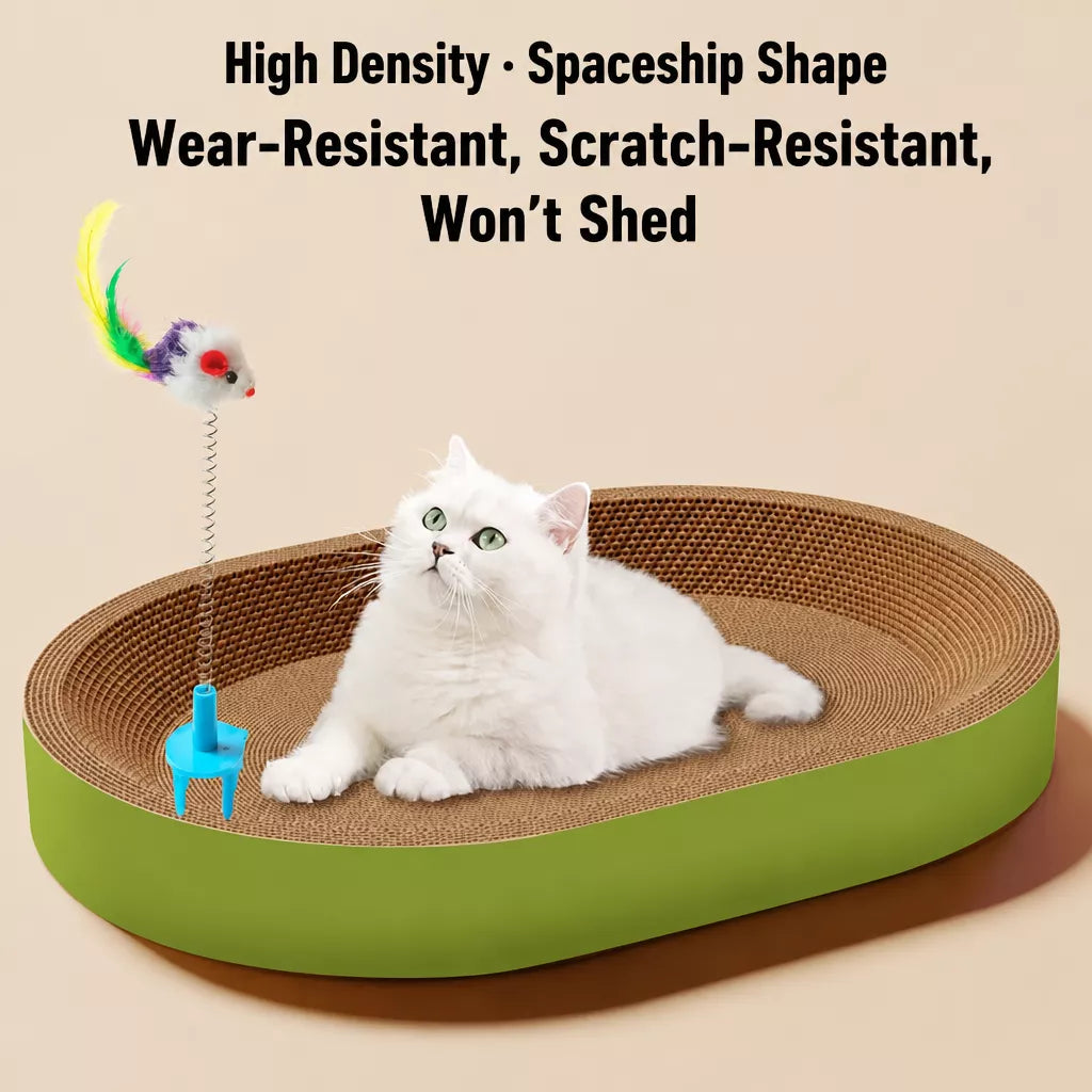Cat Scratcher Bed with Integrated Lounger