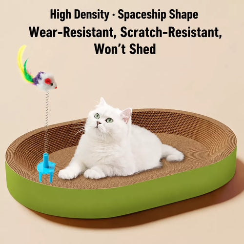 Cat Scratcher Bed with Integrated Lounger