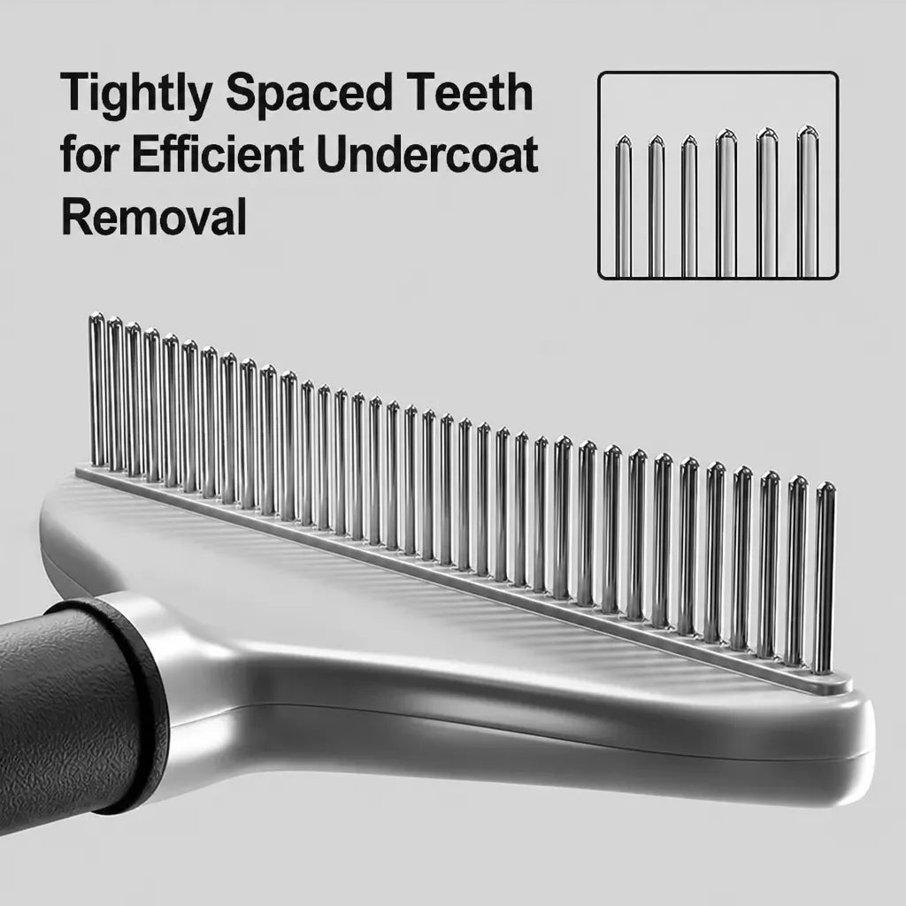 Dog & Cat Detangling Rake Comb for Long-Haired Coats