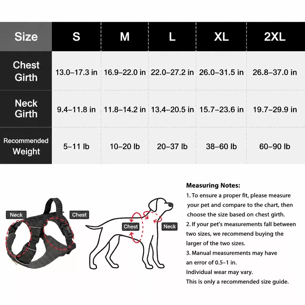 Adjustable Nylon Vest-Style Dog Harness and Leash Set