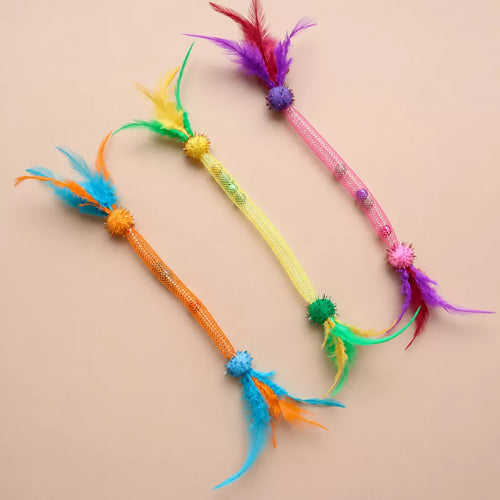 Catnip Feather Rope Toy for Cats
